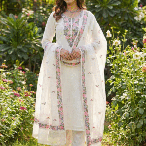 Women Embroidery Kurta and Pant Set with Dupataa