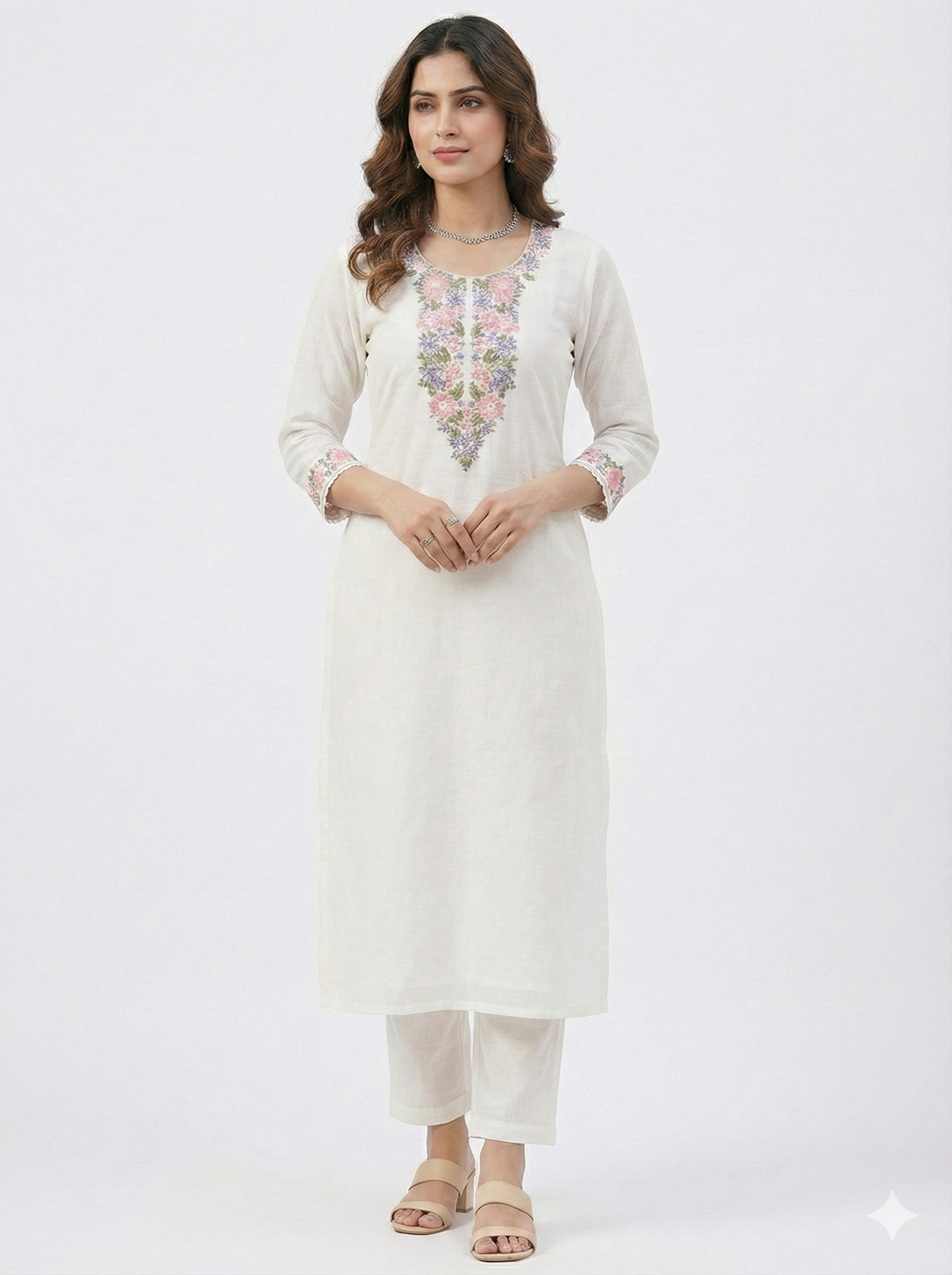 Women Embroidery Kurta and Pant Set with Dupataa - Image 4